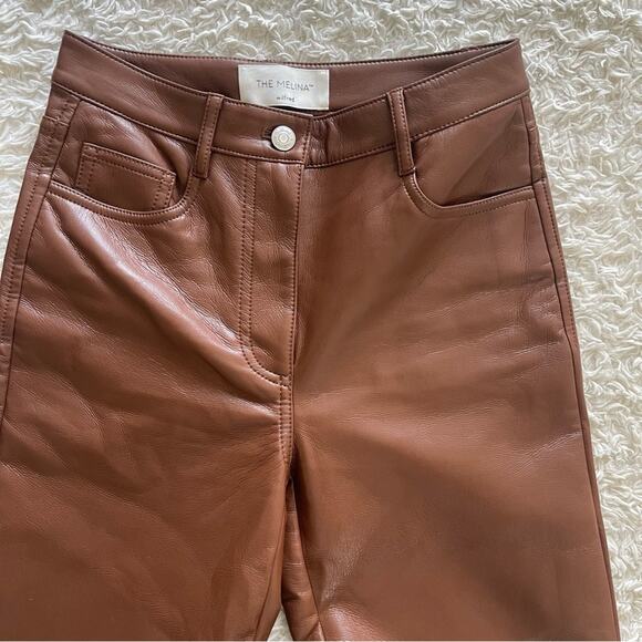 Aritzia Brown faux leather Pants Set - Picture 5 of 12